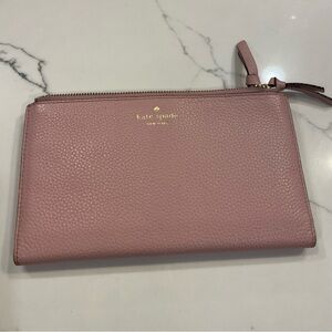 Kate Spade Light Pink Pebbled Leather Wallet